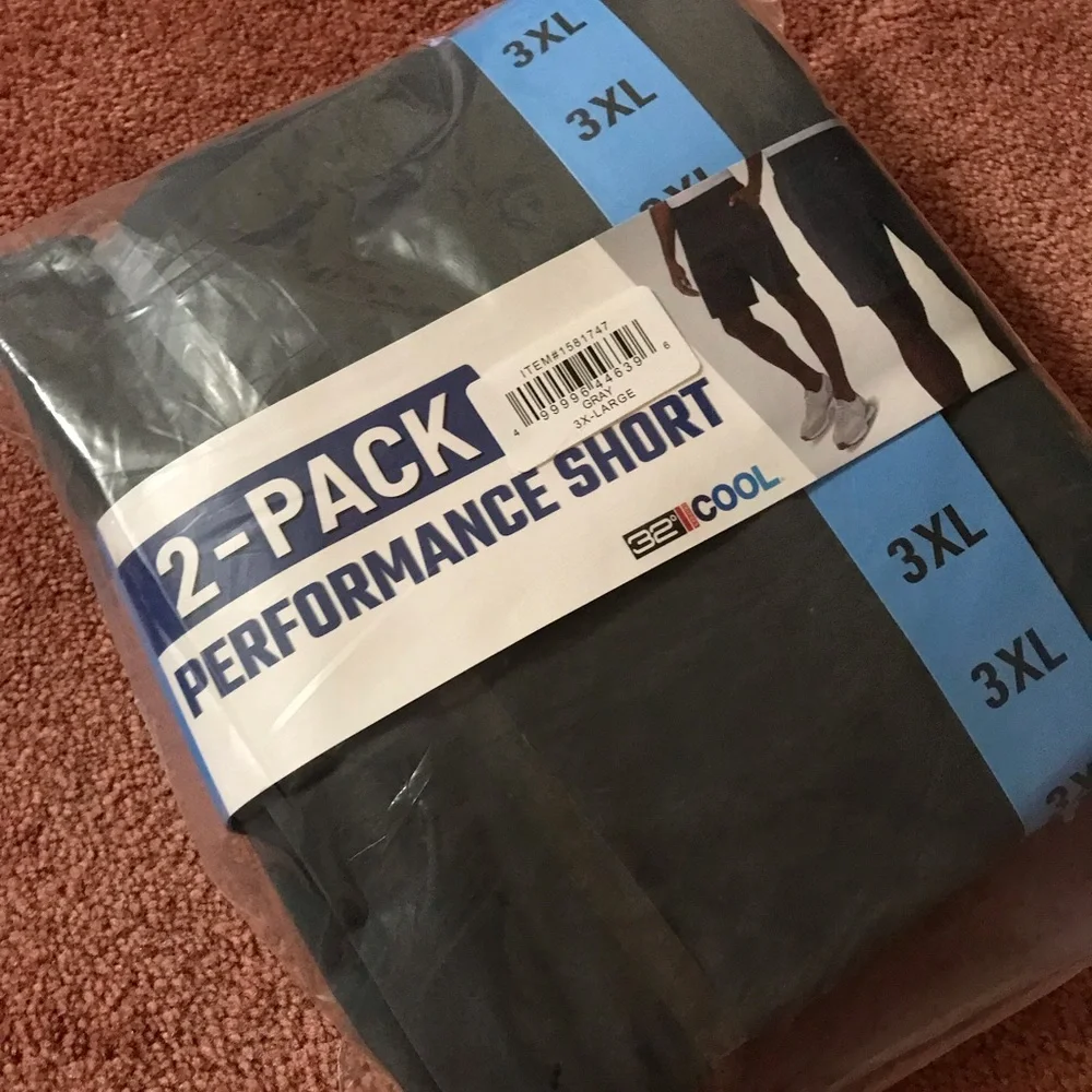 PRICE FIRM (2) packs of (2)pair in each pack  of men’s performance shorts ( - Picture 2 of 16